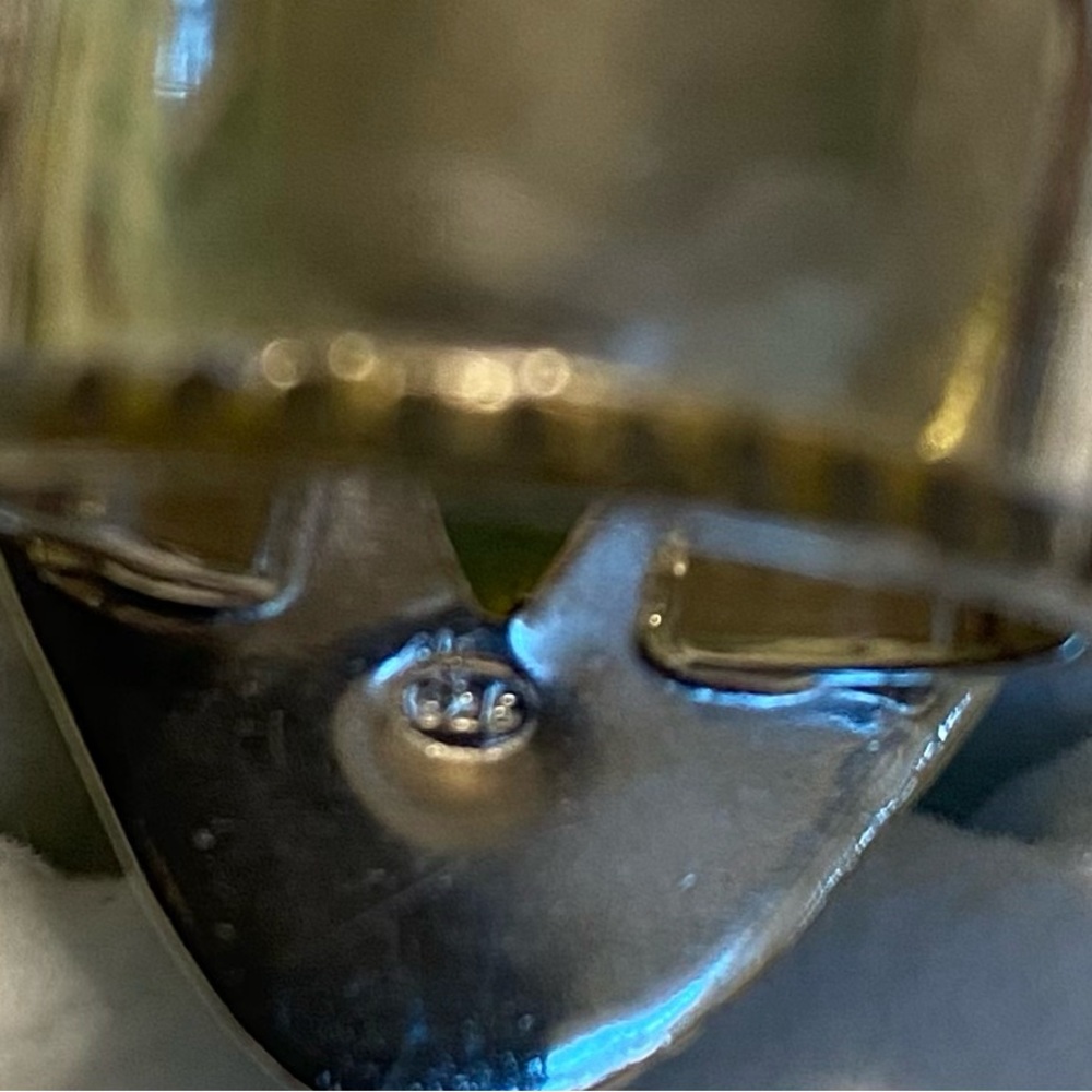 Vtg 925 Ruby Fuchsite Statement Ring - image 4